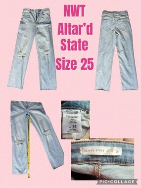 Altar’d State light wash distressed jeans